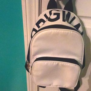 A white mini book bag